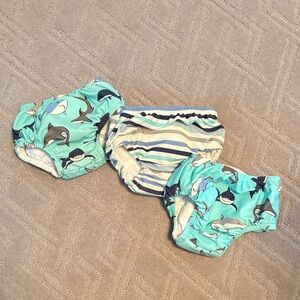 Shark Print Baby Swim Diaper Set